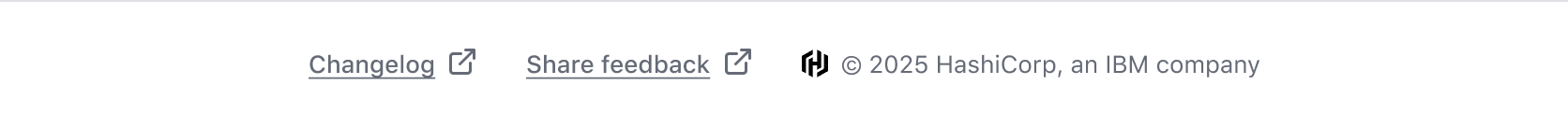 Example of the App Footer with additional links
